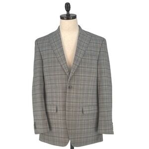 Sean John 38R Gray Glen Plaid Jacket Blazer Sport Coat Preppy Office